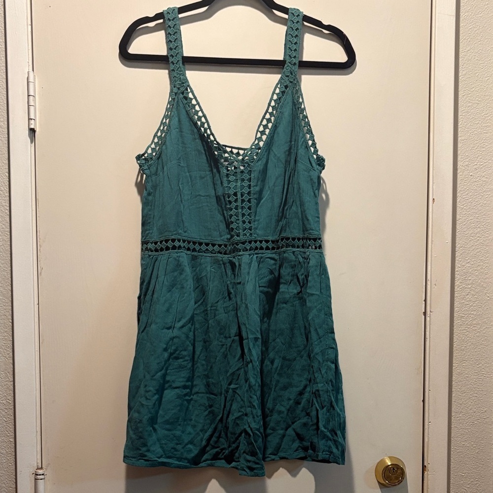 O'Neill Teal Crochet-Trim Tank